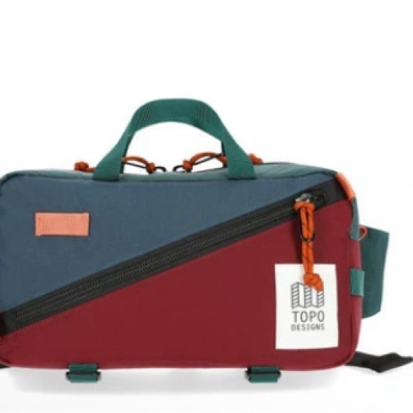 Topo Designs Quick Pack Bag Zinfandel/Pond Blue - Picture 1 of 12